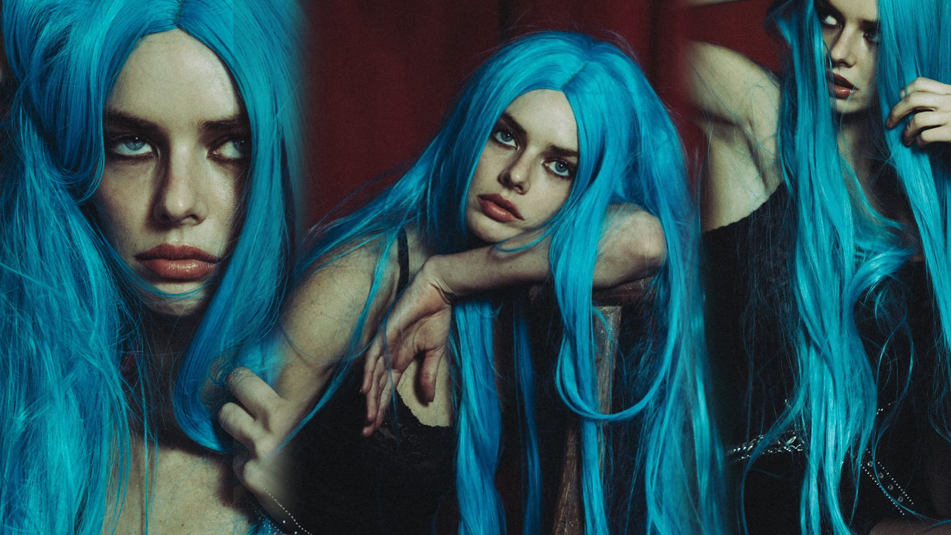 Samara Weaving Stuns in Surreal Photoshoot with Electric Blue Glam
